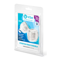 b-Vibe Stretch-Tech Double Barrel - Cock Ring & Ball Stretcher